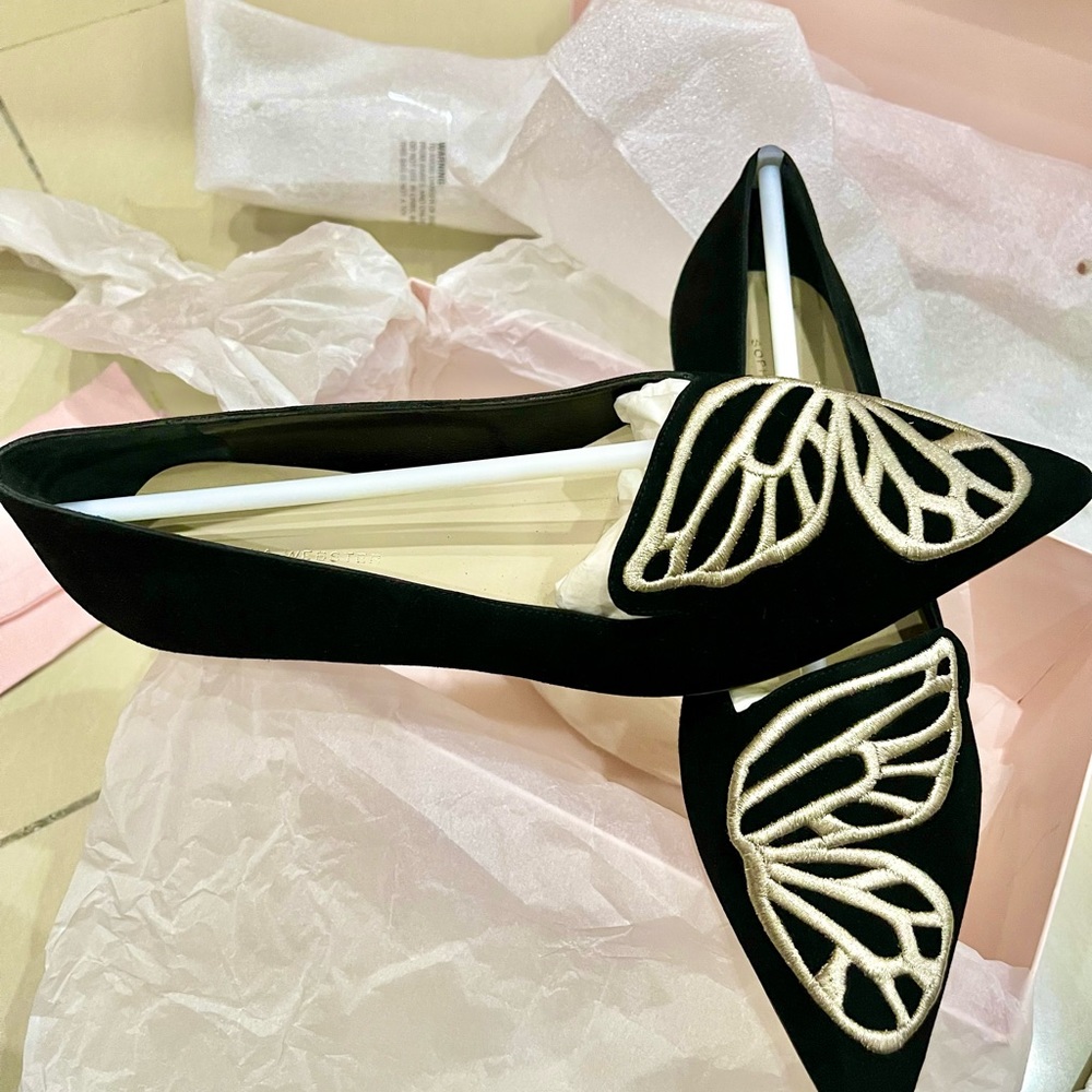 Original Sophia webster bibi butterfly Suede flats. Brand New in box.